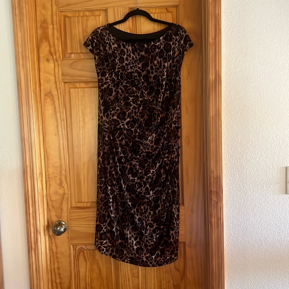 Jones New York Leopard Print Dress Size 16